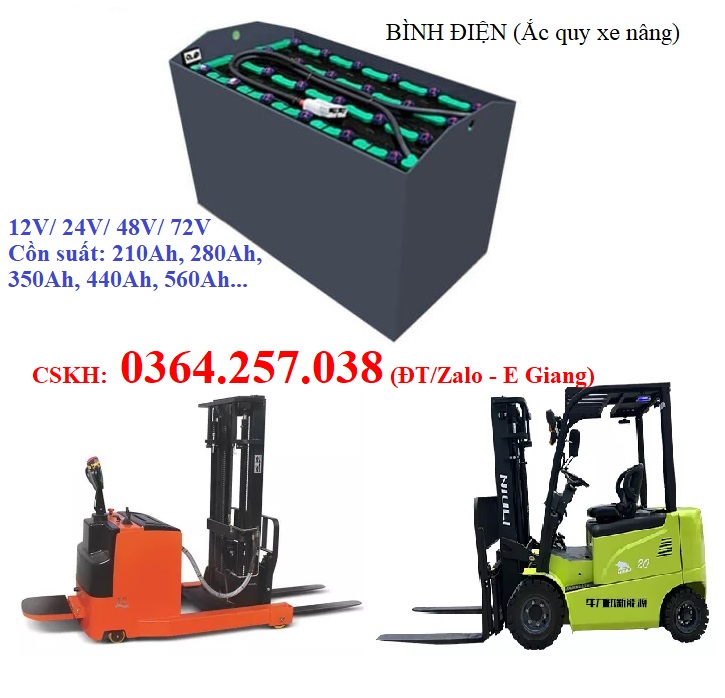Bình ắc quy xe nâng SBG chính hãng nhập khẩu giá rẻ